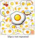 LYLSDSB 50 Pcs Fried Egg Stickers Waterproof Funny Cartoon Food Sticker for Skateboard Scrapbook Laptop Water Bottle