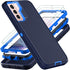 Navy Blue Samsung Galaxy S21 Plus Case with 2Pcs Self Healing TPU Screen Protector & Camera Lens Protector, Military