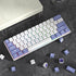 Fogruaden Purple White Keycaps Set, Double Shot 118 Keys CSA Profile Custom Keycaps for Cherry Gateron MX Switches