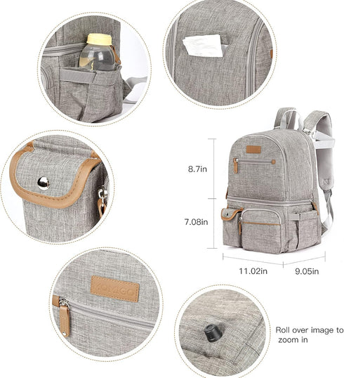 Backpack Backpack 13 Inch MOMIGO Breast Pump - Cooler and Moistureproof Bag Double Layer for Mother Outdoor Working