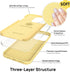IceSword iPhone 13 Pro Max Case, Yellow Liquid Silicone Slim Protective Cover with Soft Anti-Scratch Microfiber Lining