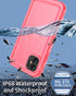 SPORTLINK Pink Waterproof Shockproof Case for iPhone 11, Full Body Heavy Duty Underwater Dustproof Protection