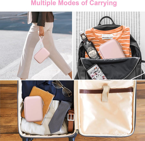Canboc Carrying Case: Compatible with Yoto Mini Bluetooth Travel Audio & Music Player, Mesh Pocket for Audiobook Cards,