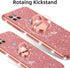 Moto One 5G Ace Case, Glitter Cute Soft Cover with Ring Kickstand, Shockproof Protective Phone Case for Motorola G