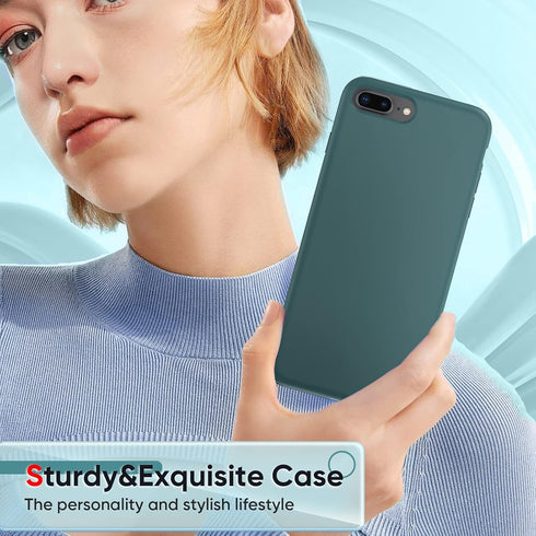 LeYi 8 7 2 Pack for iPhone Plus Case: iPhone Plus Case with Tempered Glass Screen Protectors, Shockproof Full-Body