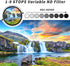 82mm Variable ND Filter, Ultra Slim ND2 to ND400 (1-9 Stops) Adjustable Neutral Density Filter for Camera Lens