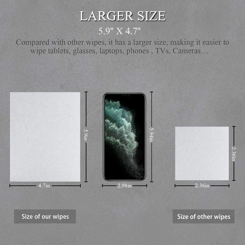 Monitor Wipes, Pre-Moistened Cleaning Wipes for Electronics, Computer Monitor, Eyeglasses, Tablets, Laptop, Screen