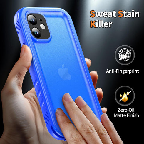 Cozycase Waterproof Case for iPhone 12 Pro Max - Full Body Rugged Dustproof Shockproof Cover with Built-in Screen