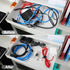 48Pcs Cord Organizer Kit, Reusable Silicone Cable Ties and Strong Adhesive Clips for Cable Management (Black)