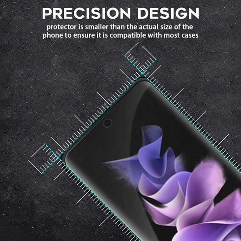 Orzero Soft TPU Screen Protector for Samsung Galaxy Z Flip 3 5G (3 Sets, 12 Packs) - Premium HD, Edge to Edge,