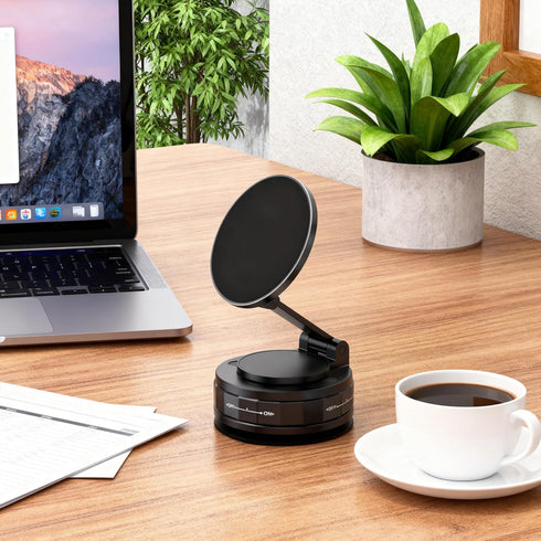 Longgue Car,360Adjustable Magnetic Phone Holders for Your Car Mount,Vacuum Suction Cup Phone Mount (Black- Disc)