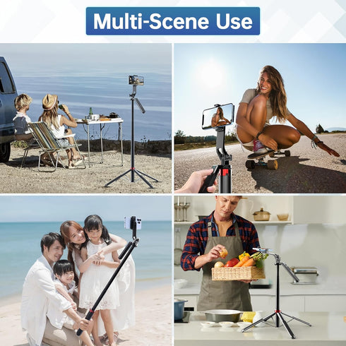 ULANZI MA09 71'' 360 Phone Tripod, Selfie Stick Cell Phone Tripod Stand with Wireless Remote Control for Rotation