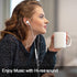 DUKABEL USB in-ear Headphones, White Gaming Earphone Headset with Microphone for PC/PS4/PS5, Live Conference, Video