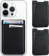 Phone Wallet Stick on, 2Pack Leather Credit Card Holder for Back of Phone Case, Double Pocket Sticker for iPhone,