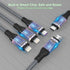 USB C to Multi 4 in 1 Long Charger Cable - Dual Lightning/Type C/Micro USB Connector, 2M/6Ft 6A PD Fast Long Charging