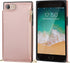 Bocasal Crossbody Wallet Case for iPhone SE 2022/SE 2020/7/8, Shockproof Purse Cover with Card Holder, Rose Gold