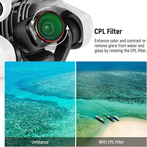 NEEWER Snap On ND&CPL Filter Set - 6 Pack Compatible with DJI Mini 4 Pro, Ultra Slim Frame Double Sided Coated
