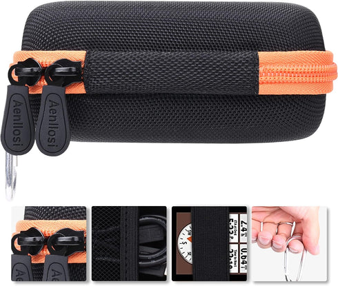 Aenllosi 20/20x/30x/22x/32x Hard Carrying Case Replacement for Garmin eTrex Handheld GPS by (Orange Zipper)