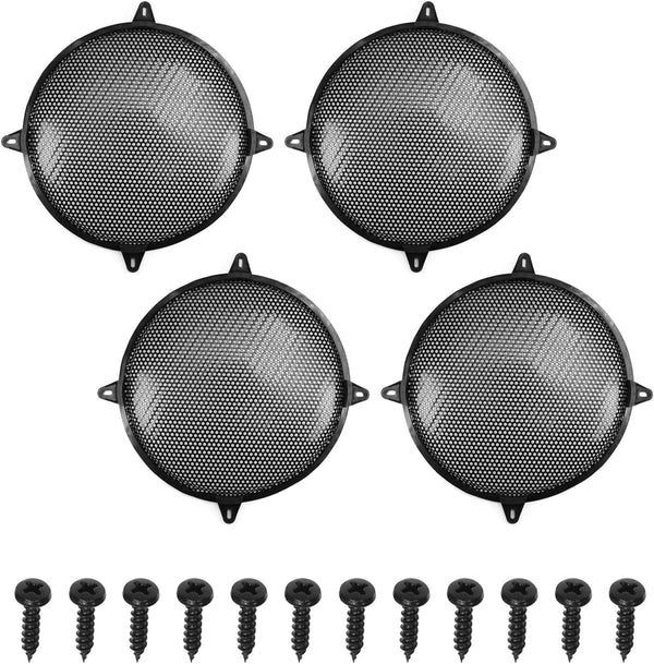 Fielect 4Pcs Black Speaker Grill Cover Mesh - 12 Inch SubWoofer Grille Waffle Grill Cover Guard Protector for Home, Car