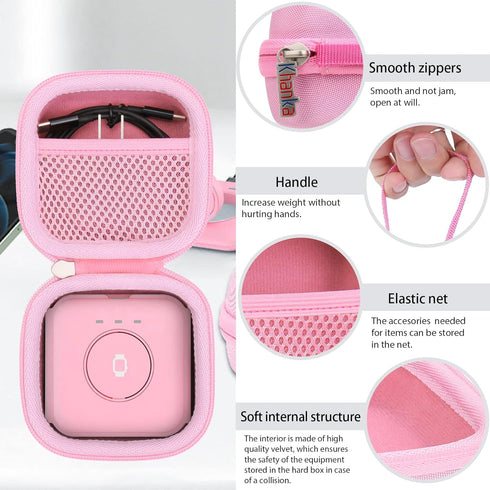 Khanka Hard Travel Case for Iseyyox/RTOPS/Hicober/UCOMX Nano 3 in 1 Wireless Charger (Pink)