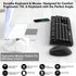 MOFII 104 Wireless Keyboard and Mouse Combo, Keys Full-Size Retro Round Keys Typewriter Keyboards Ergonomic Keyboards