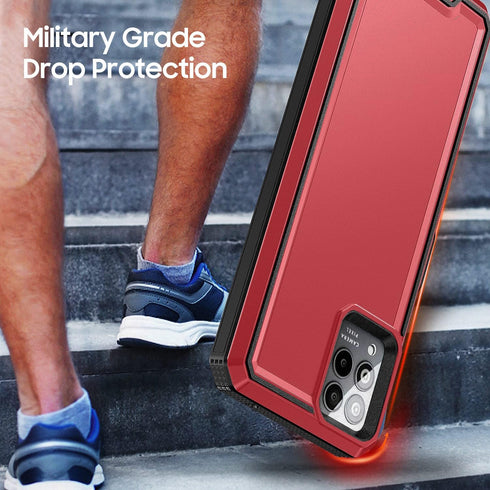 for REVVL 6 Pro 5G / REVVL 6X Pro 5G Case with Screen Protector, Military Grade Drop Proof Shockproof Dual Layer Heavy