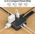 NTONPOWER Flat Plug Power Strip - 5 ft Extension Cord with Multiple Outlets, 8 Widely Outlets with 3 USB (1 USB C), 3 Side Outlet Extender, Overload Protection, Wall Mount for Home Office Dorm Room