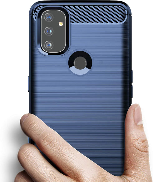 Osophter Shock-Absorption TPU Case for Oneplus Nord N100, Flexible Protective Cover (Navy Blue)