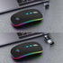 HOTLIFE Slim Rechargeable LED Wireless Mouse, Portable USB Optical 2.4G Bluetooth Computer Mice with Type C Adapter