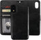 Bocasal iPhone Xr Wallet Case, PU Leather Magnetic Detachable Kickstand, Shockproof, Black