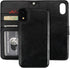Bocasal iPhone Xr Wallet Case, PU Leather Magnetic Detachable Kickstand, Shockproof, Black