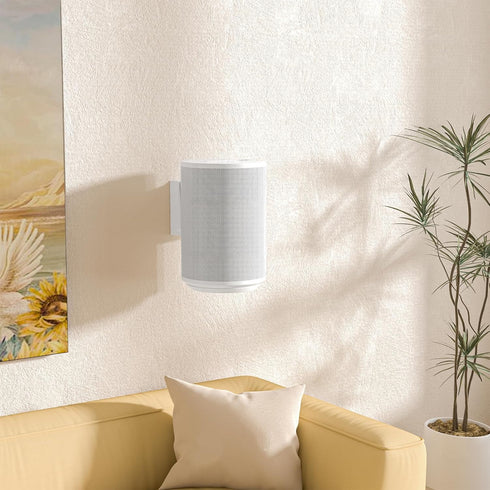 PUTORSEN Speaker Wall Mount for Sonos Era 100, Tilt & Swivel Speaker Shelf Bracket, Cable Management, 1 Pack White