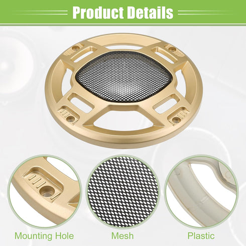 ACROPIX 5" Car Speaker Grills Cover Mesh Round 5 Inch, Audio Speaker Subwoofer Protector - Pack of 2