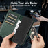 BoxCastle 15 15 6.1",Green Compatible with iPhone Genuine Leather Case Wallet with Card Holder,Women Men Real Leather