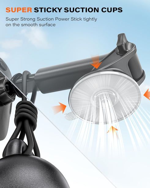 APPS2Car Car Phone Holder Mount - Dashboard/Windshield Holder for iPhone, Samsung, All Phones, Black