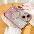 Fiyart iPhone 15 Plus Case, Compatible with MagSafe, Love Heart Plating Design, Magnetic Glitter Shockproof Back