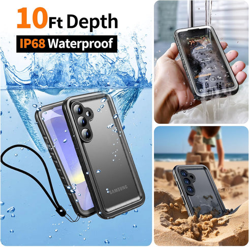 Cozycase Waterproof Case for Samsung Galaxy S24 - 360 Heavy Duty Full Body Protection, Shockproof, Dustproof, IP68 with