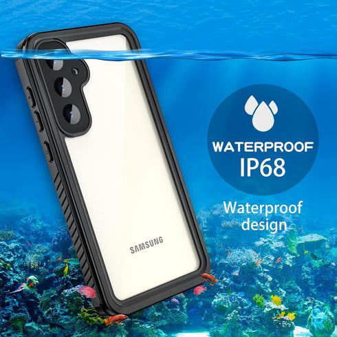 Galaxy S23 FE Case, Ultimate Waterproof & Shockproof Protection, Full Coverage with Screen Protector, Slim Design Black
