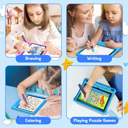 MoKo Kids Stylus Pen for Touch Screens, 2Pack Kindle Kids Stylus with Tethers, Soft Silicone for Kids Compatible with