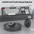 Wireless Keyboard Mouse Combo, 104 Keys Cute Wireless Keyboard with Number Pad for Windows, Grey