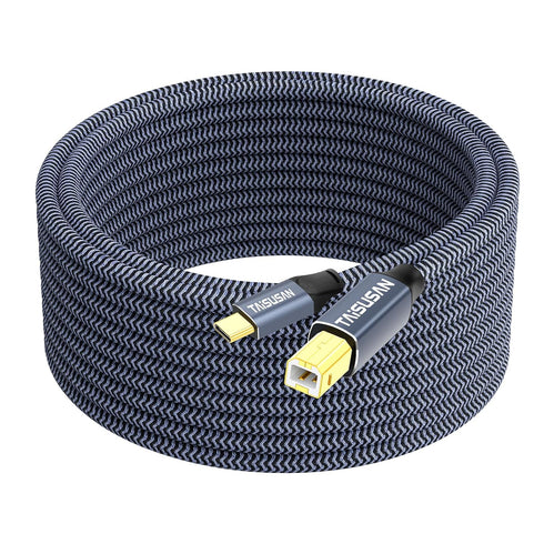 USB C Printer Cable 20ft, Compatible With Keyboard, MacBook Pro/Air, Printers and