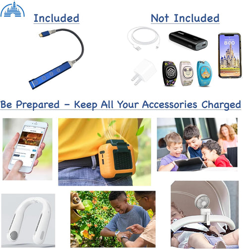 MultiCharger for MagicBand+, MagicBand + & Magic Band Compatible with FuelRod, Disney World Accessories for Trip