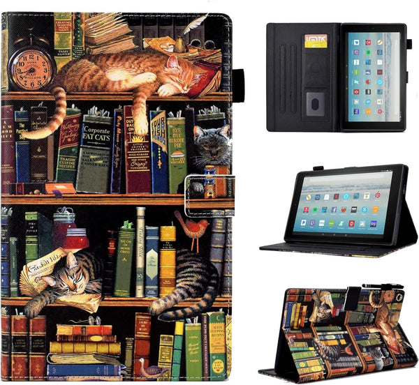BYCeKe Case for Fire HD 10 Tablet (9th/7th/5th Generation, 2019/2017/2015 Release), PU Leather