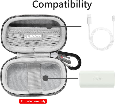 RLSOCO Carrying Case for Anker Nano 621 Power Bank Portable Charger - Grey (Case Only)
