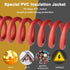 4 Gauge 4 AWG 35 Ft Red Power/Ground Wire Cable, Transparent Flexible Soft Touch Welding Battery Cable for Car Audio,