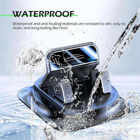 CyperFair 360-degree Dashboard Mobile Phone Holder, Rotation Anti-slip Double-layer Shock-absorbing Pad for Stable