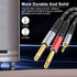 Lightning to Dual 6.35mm 1/4" TS Mono Stereo Y-Cable Splitter, 3 in 1 Audio Cable