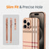 Fashion Leather Designer Phone Case for Apple iPhone 15 Pro Max, Soft TPU Drop Protection Shockproof Holder for Women