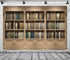 BELECO 5x3ft Fabric Vintage Wooden Bookshelf Backdrop Library Study Living Room Bookcase Books Background for Video