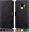 SUANPOT Leather Wallet Case for Samsung Galaxy S9 5.8" (Non S9+) - RFID Blocking Credit Card Holder, Shockproof Flip